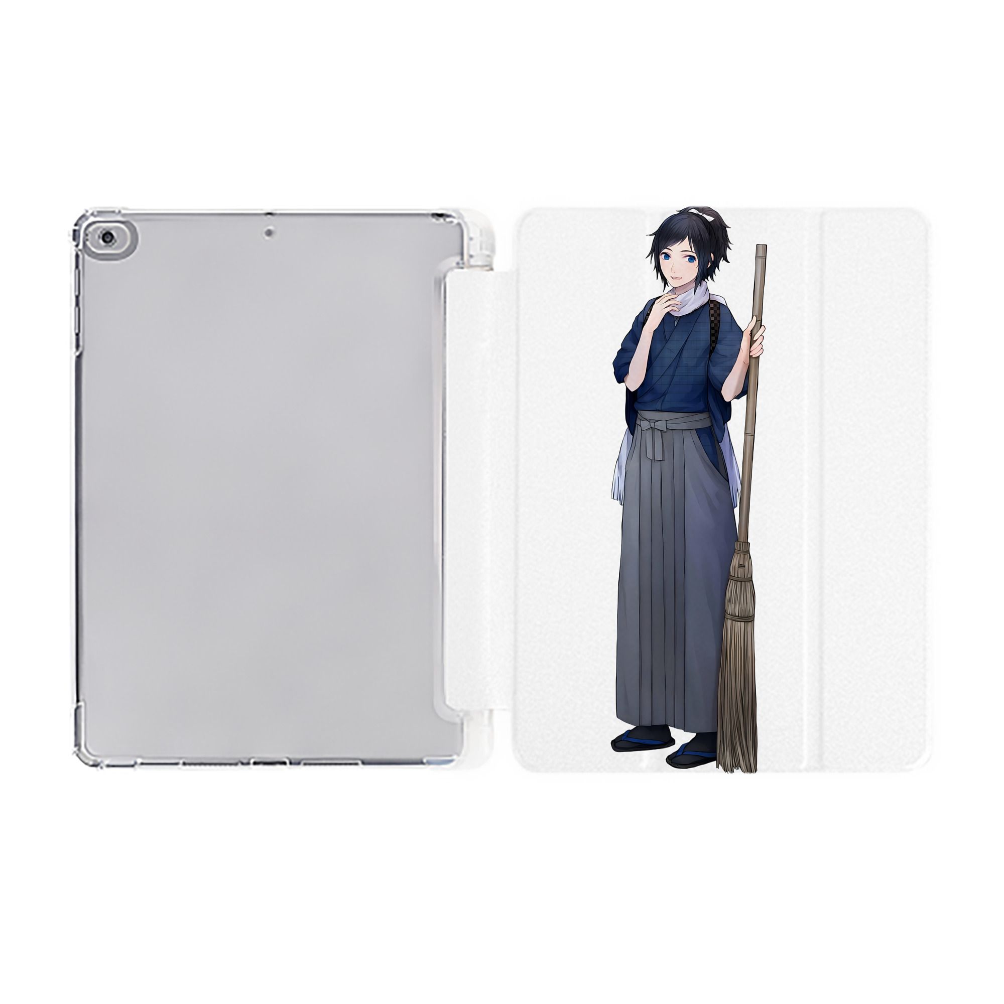 （画像用） 刀剣乱舞 Touken Ranbu IPad ケース ペン収納付き 三つ折りスタンド PUレザー×シリコン 対応機種9.5/10.5/10.9インチ